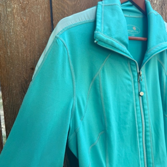 TANGERINE Women's Teal Full Zip Mesh Athletic Jacket Sweatshirt Size Large - Picture 3 of 12